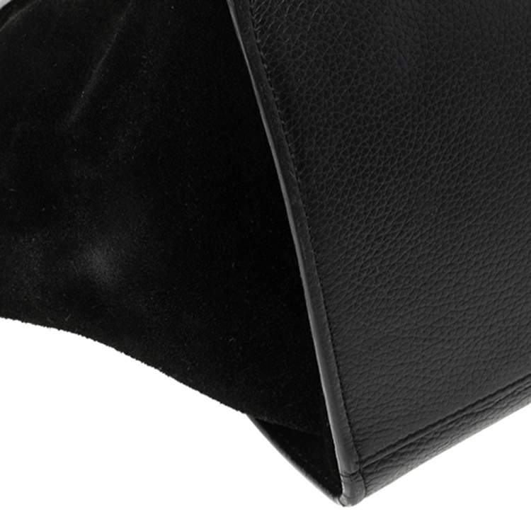 Pre Owned Celine Black Leather and Suede Medium Trapeze Bag