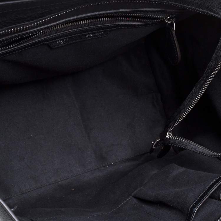Pre Owned Celine Black Leather Mini Luggage Tote