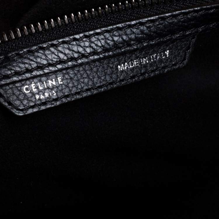 Pre Owned Celine Black Leather Mini Luggage Tote