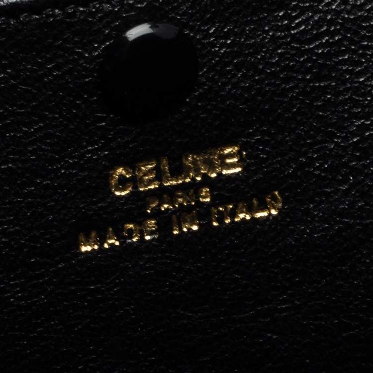 Pre Owned Celine Black Fabric Chain Pochette Bag