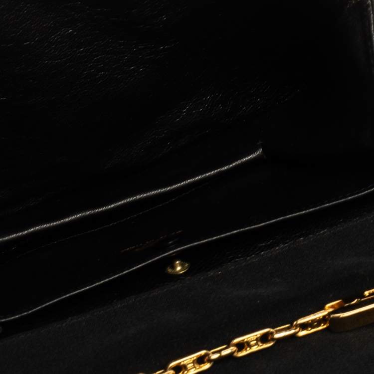 Pre Owned Celine Black Fabric Chain Pochette Bag