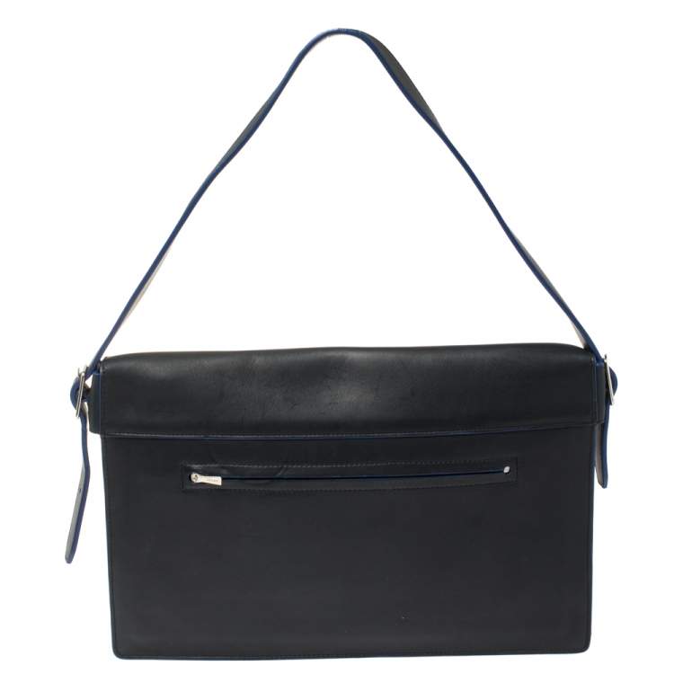 Pre Owned Celine Multicolor Leather and Suede Diamond Clutch Bag