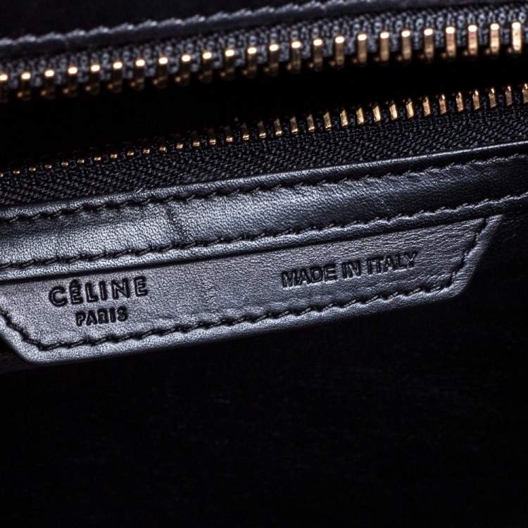 Pre Owned Celine Tri Color Nubuck and Leather Micro Luggage Tote