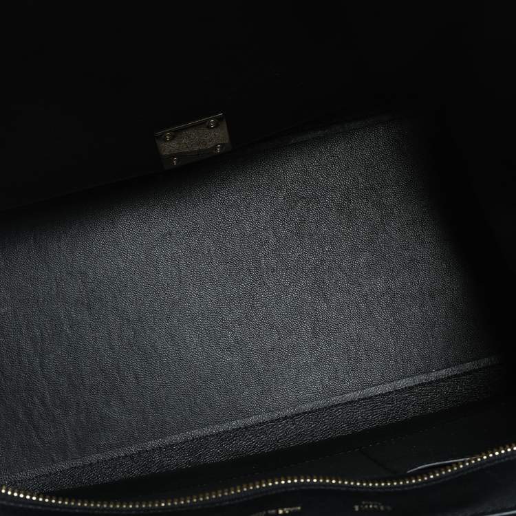Pre Owned Celine Multicolor Python,Suede and Leather Medium Trapeze Top Handle Bag