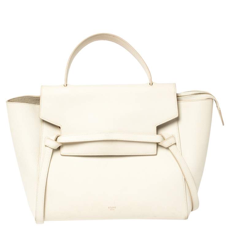 Celine Cream Leather Mini Belt Top Handle Bag Celine | The Luxury Closet