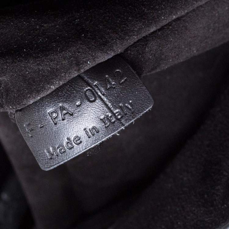 Pre Owned Celine Black Croc Embossed Leather Medium Phantom Luggage Tote