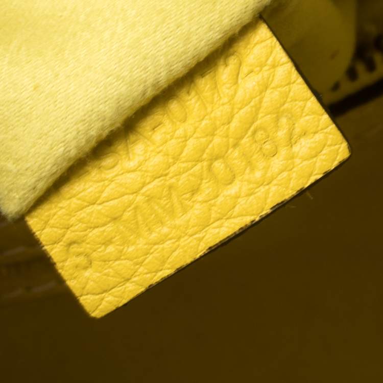 Pre Owned Celine Yellow Leather Mini Luggage Tote