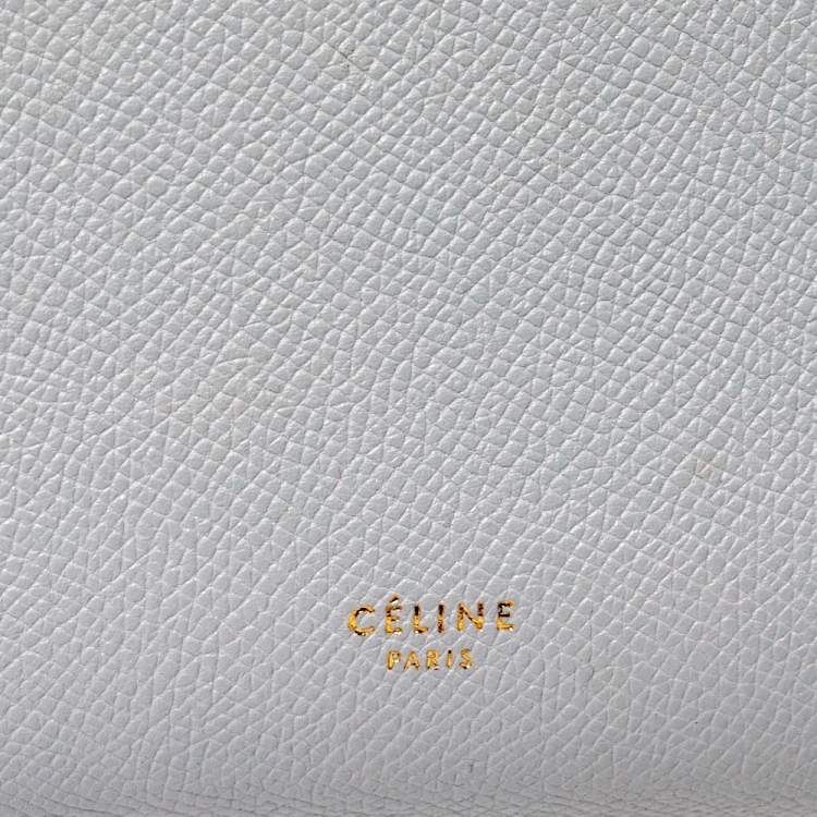 Pre Owned Celine Grey Leather Nano Belt Top Handle Bag