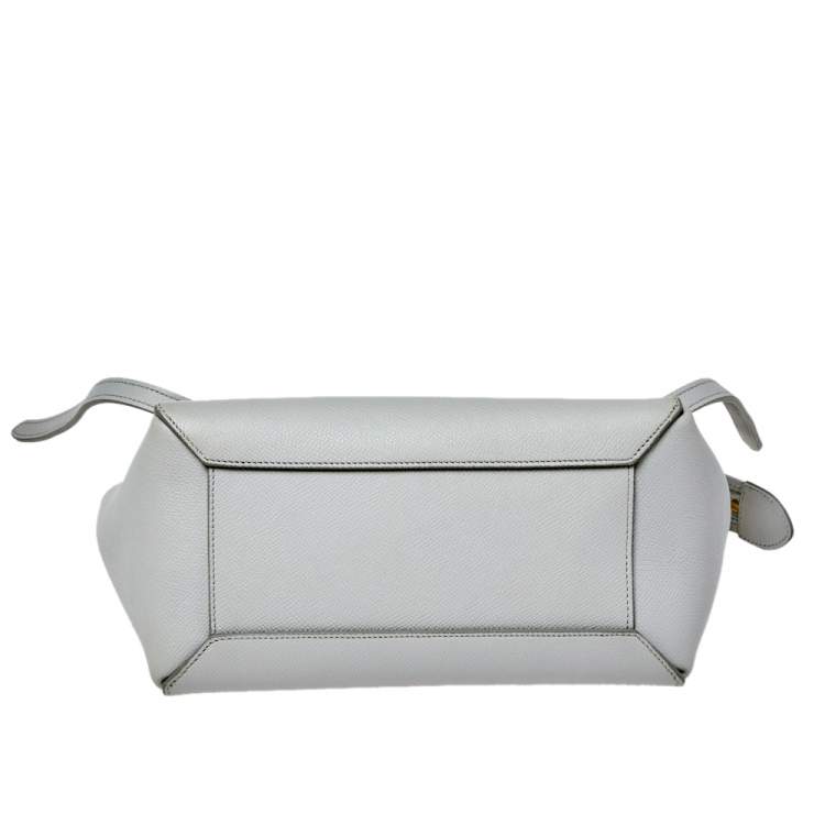Pre Owned Celine Grey Leather Nano Belt Top Handle Bag