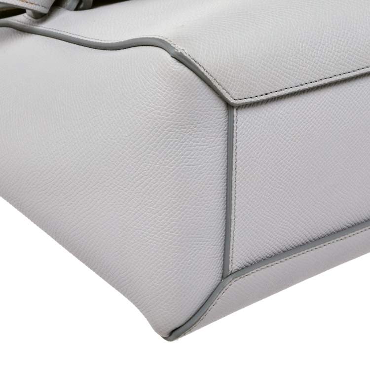Pre Owned Celine Grey Leather Nano Belt Top Handle Bag