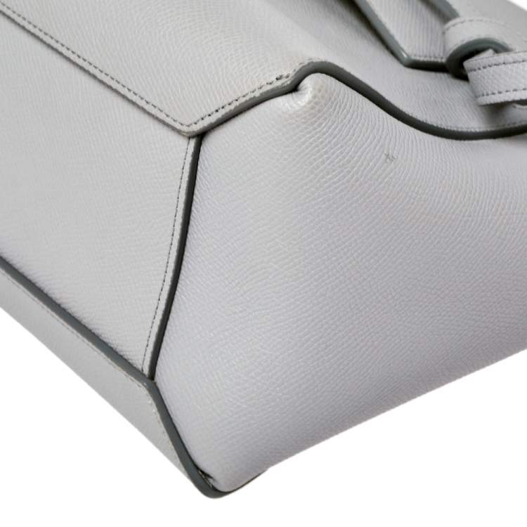 Pre Owned Celine Grey Leather Nano Belt Top Handle Bag