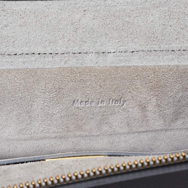 Pre Owned Celine Grey Leather Nano Belt Top Handle Bag