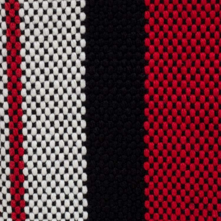 Pre Owned Celine Multicolor Woven Canvas and Leather Solo Clutch