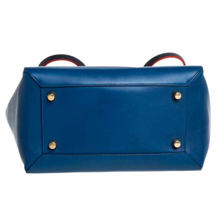 Pre Owned Celine Tri Color Leather Mini Belt Top Handle Bag