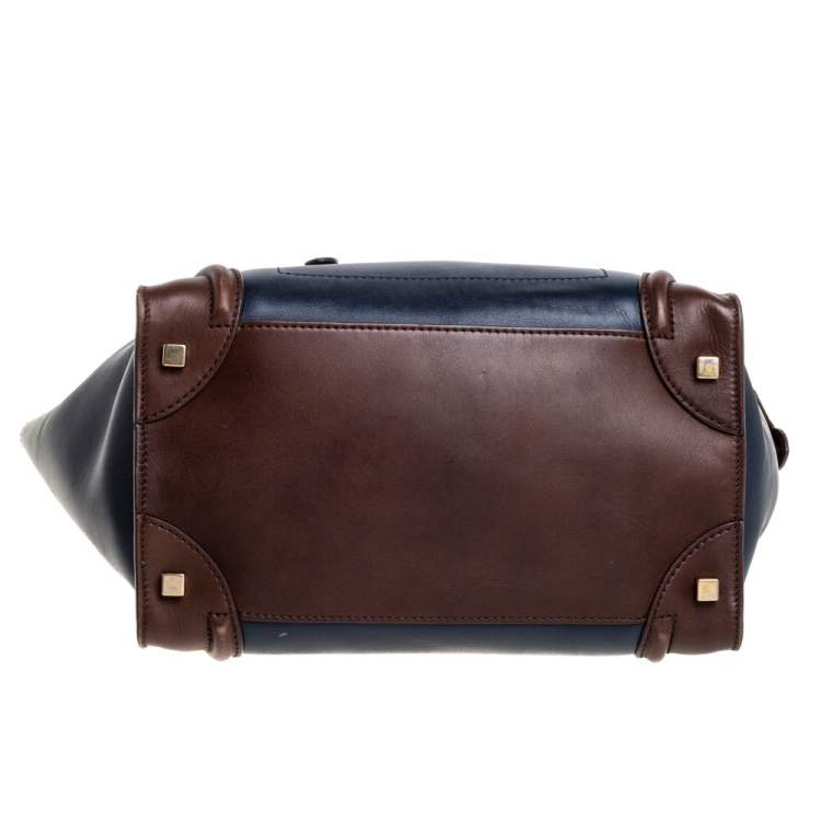 مملوكة مسبقًا Celine Tri Color Leather Mini Luggage Tote
