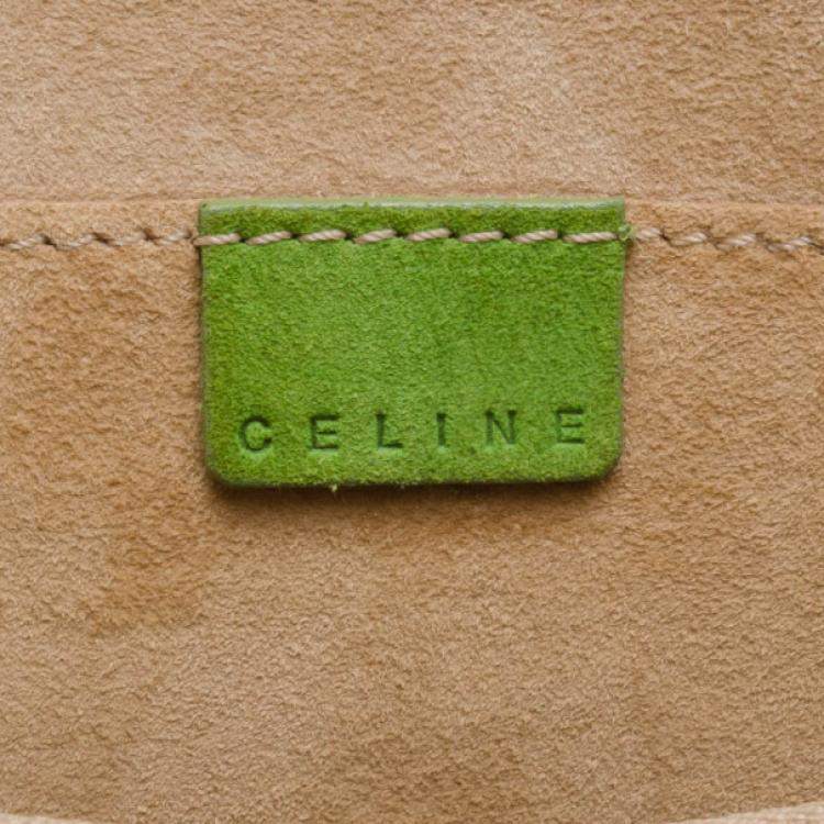Pre Owned Celine Green Suede Studded Boogie Tote