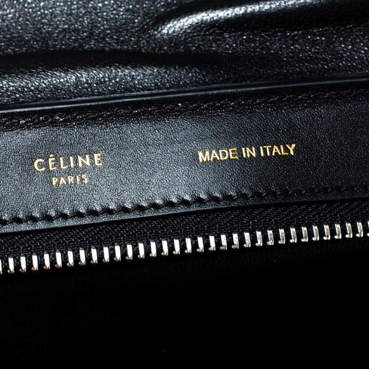 Pre Owned Celine Tricolor Leather Small Trapeze Bag