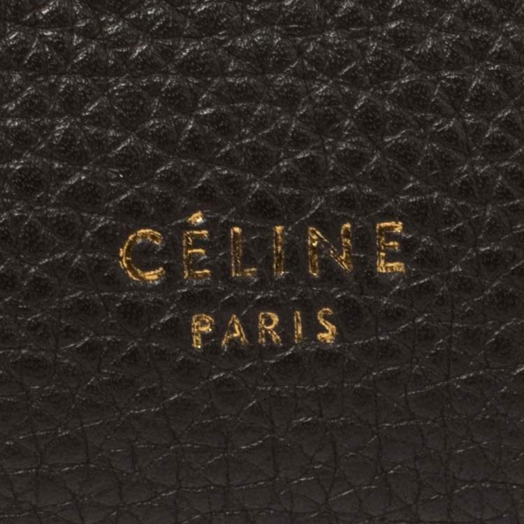 مملوكة مسبقًا Celine Dark Grey Leather Small Belt Top Handle Bag