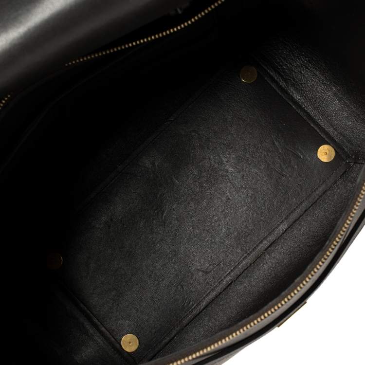 مملوكة مسبقًا Celine Dark Grey Leather Small Belt Top Handle Bag
