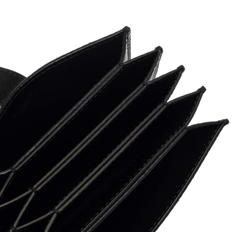 Pre Owned Celine Black Leather Accordeon Card Holder