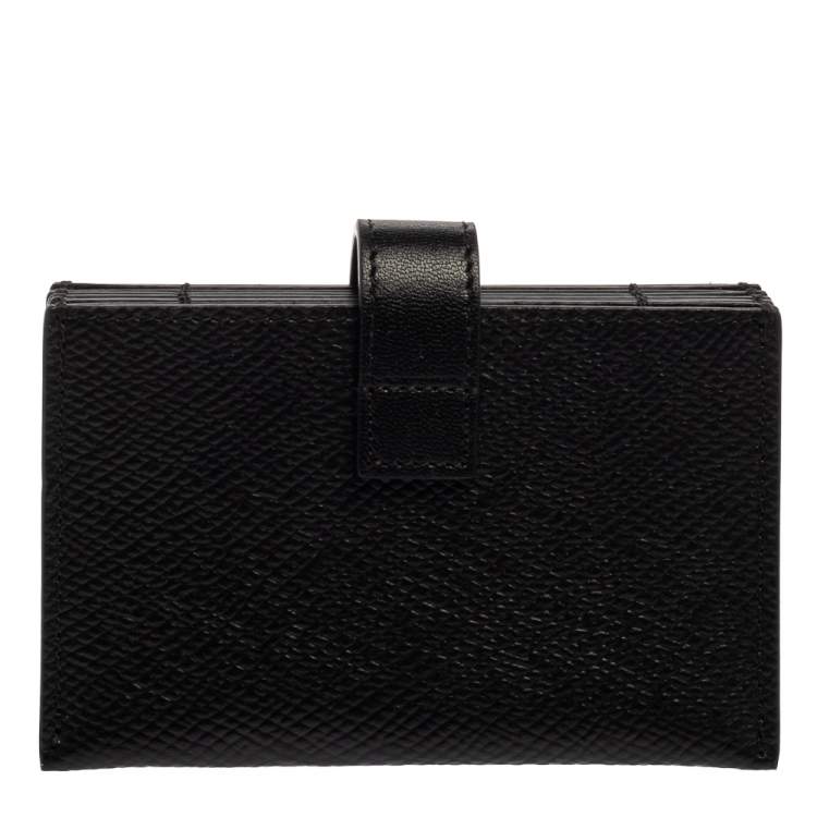Pre Owned Celine Black Leather Accordeon Card Holder