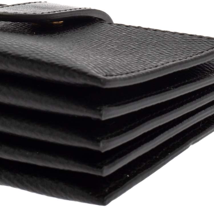 Pre Owned Celine Black Leather Accordeon Card Holder