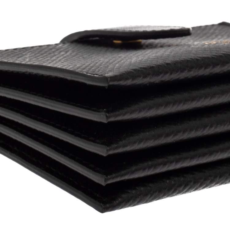 Pre Owned Celine Black Leather Accordeon Card Holder