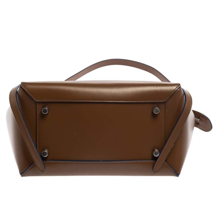 Pre Owned Celine Brown Leather Micro Belt Top Handle Bag