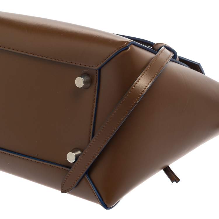 Pre Owned Celine Brown Leather Micro Belt Top Handle Bag