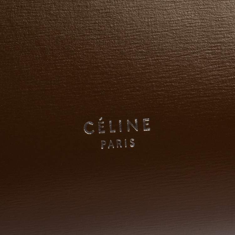 Pre Owned Celine Brown Leather Micro Belt Top Handle Bag