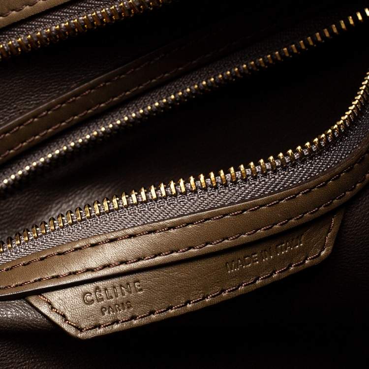 Pre Owned Celine Tri Color Pony Hair and Leather Mini Luggage Tote