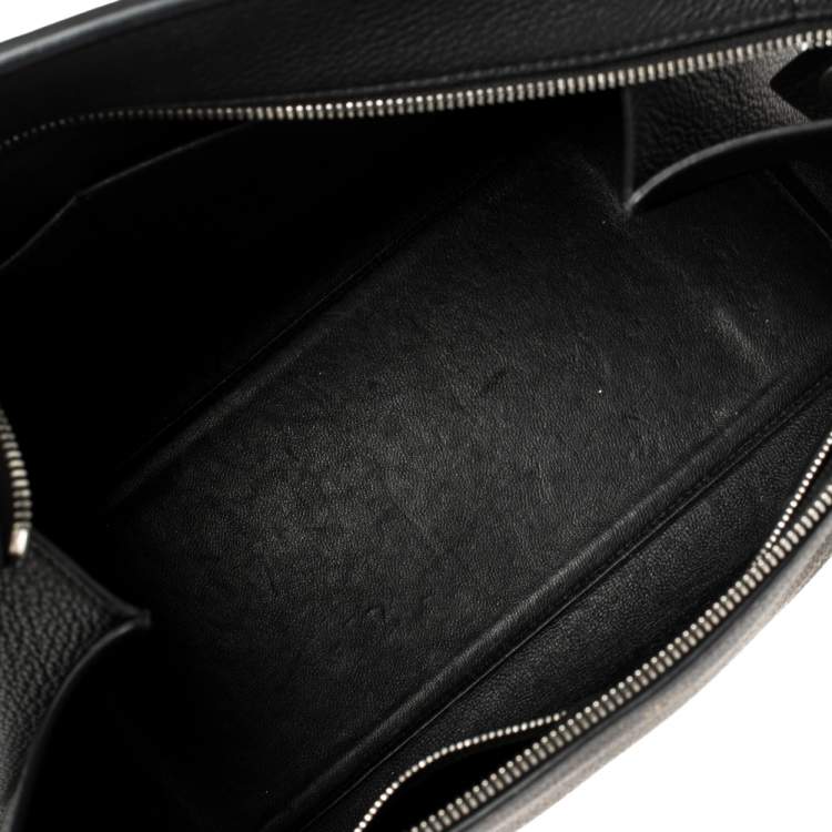 Pre Owned Celine Black Leather Medium Edge Top Handle Bag