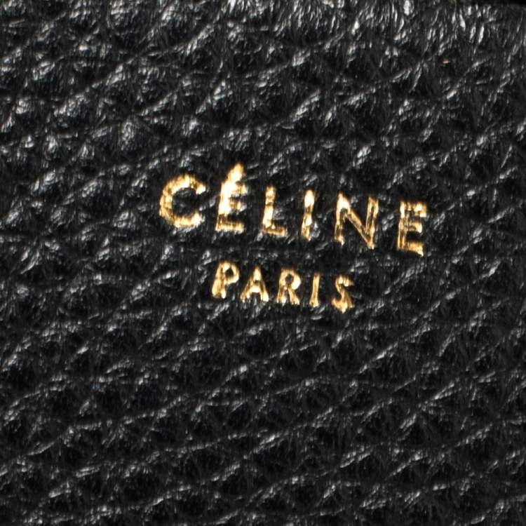 Pre Owned Celine Black Leather Medium Edge Top Handle Bag