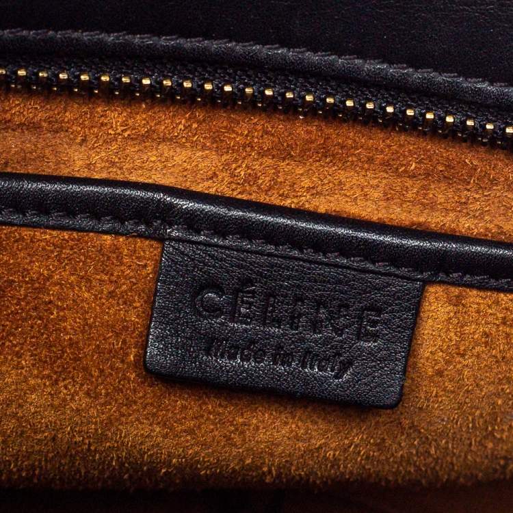 Pre Owned Celine Tri Color Leather Nano Luggage Tote