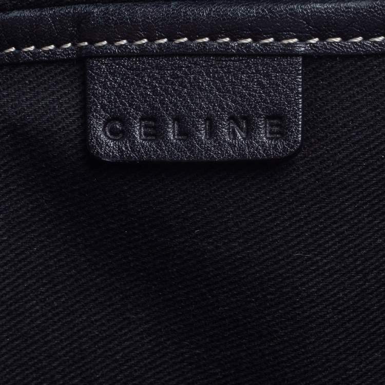 Pre Owned Celine Black/Grey Macadam Canvas And Leather Boogie Tote