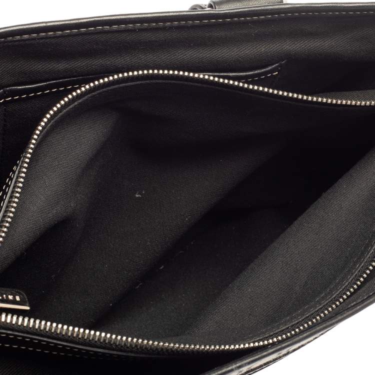 Pre Owned Celine Black/Grey Macadam Canvas And Leather Boogie Tote
