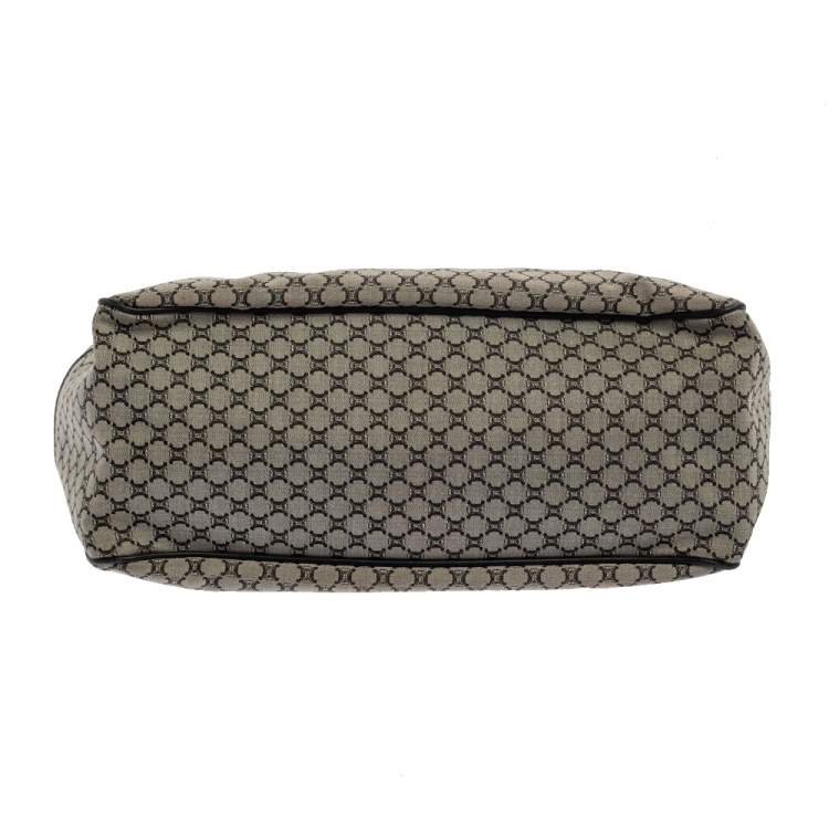 Pre Owned Celine Black/Grey Macadam Canvas And Leather Boogie Tote