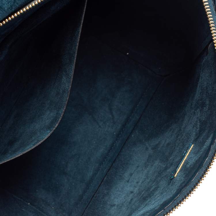 Pre Owned Celine Teal Blue Leather Micro Belt Bag