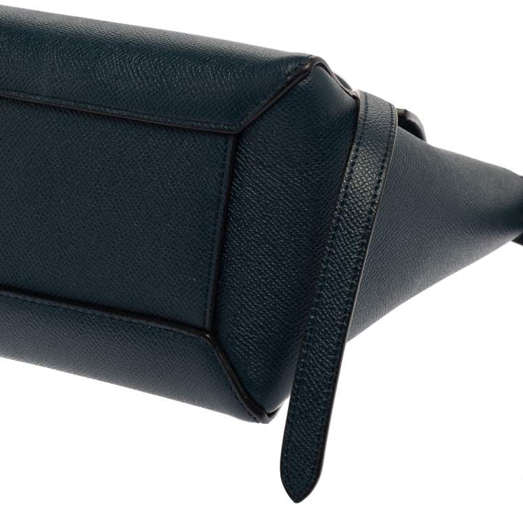Pre Owned Celine Teal Blue Leather Micro Belt Bag