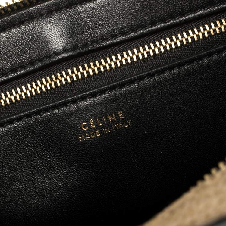 Pre Owned Celine Beige Python Medium Edge Bag