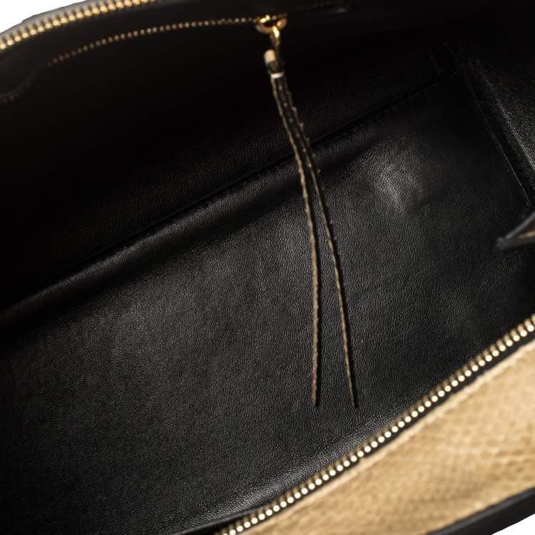 Pre Owned Celine Beige Python Medium Edge Bag