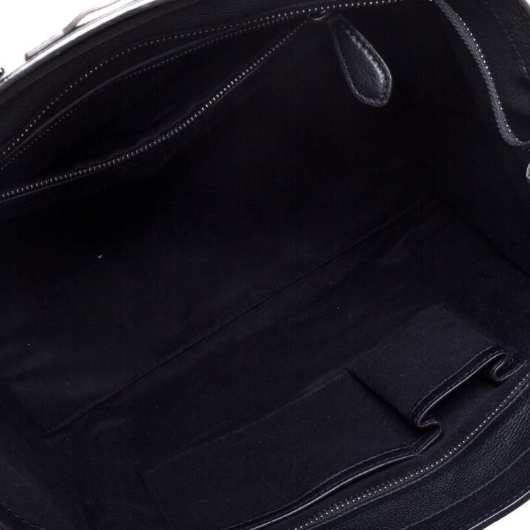 Pre Owned Celine Black Leather Mini Luggage Tote