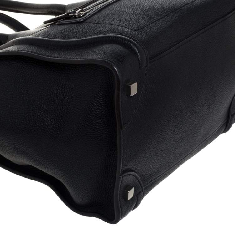 Pre Owned Celine Black Leather Mini Luggage Tote