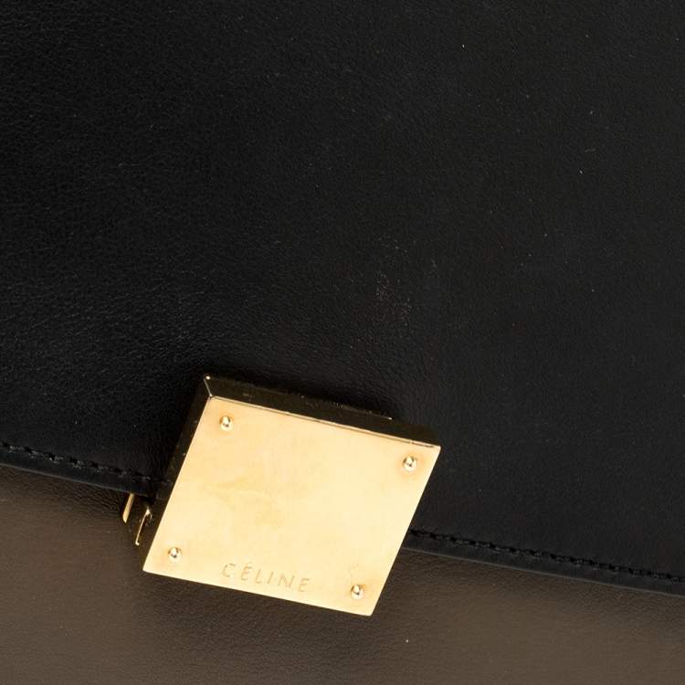 مملوكة مسبقًا Celine Tri Color Leather and Suede Medium Trapeze Top Handle Bag