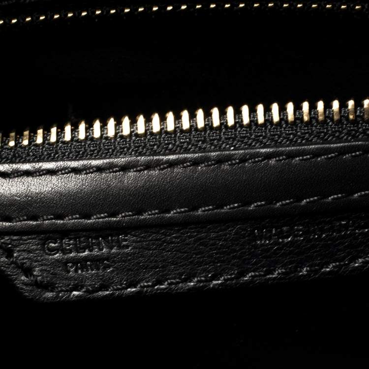 Pre Owned Celine Tri Color Python, Leather and Suede Micro Luggage Tote