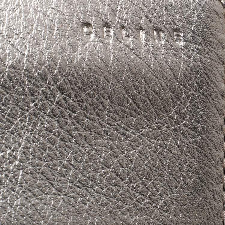 Pre Owned Celine Metallic Gold Leather Flap Continental Wallet 