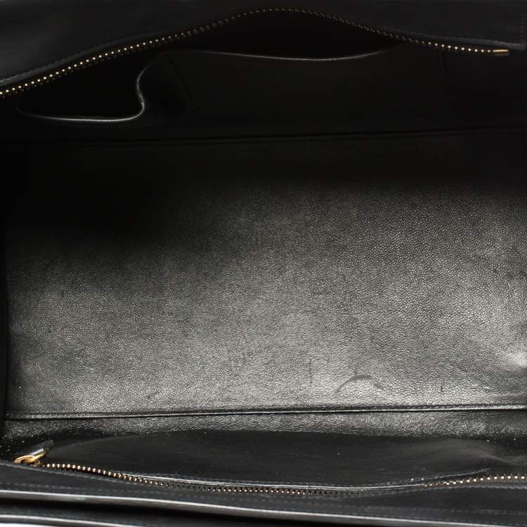 Pre Owned Celine Black Leather Mini Luggage Tote