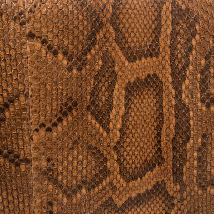 Pre Owned Celine Multicolor Python and Leather Medium Trapeze Bag