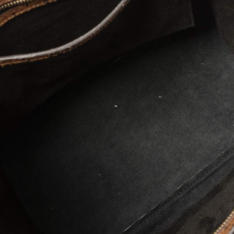 Pre Owned Celine Multicolor Python and Leather Medium Trapeze Bag