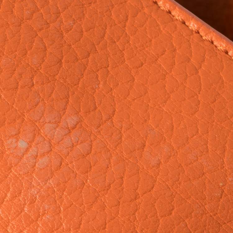 Pre Owned Celine Burnt Orange Leather Mini Tie Tote